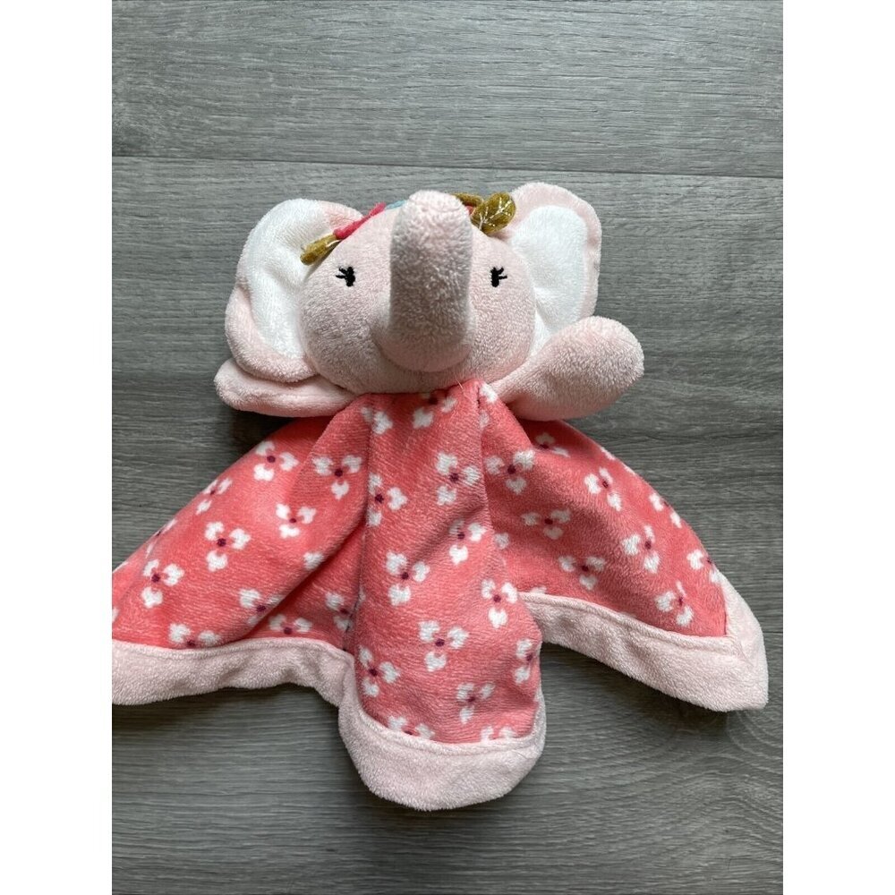Levtex Baby Pink Elephant Plush Lovey Security‎ Blanket Toy